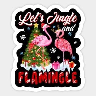 Let_s Jingle And Flamingle Awesome Flamingo Sticker